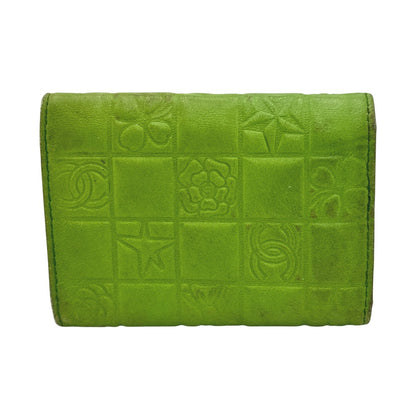 CHANEL Key case Key holder  leather green 6-key case Key holder Icon line