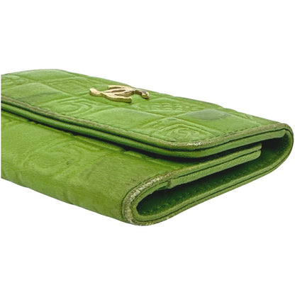 CHANEL Key case Key holder  leather green 6-key case Key holder Icon line