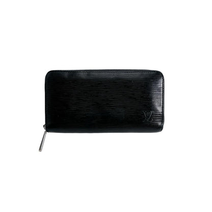 LOUIS VUITTON Long Wallet Purse M61857 Epi Leather Noir Epi Zippy wallet