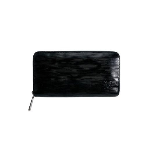 LOUIS VUITTON Long Wallet Purse M61857 Epi Leather Noir Epi Zippy wallet