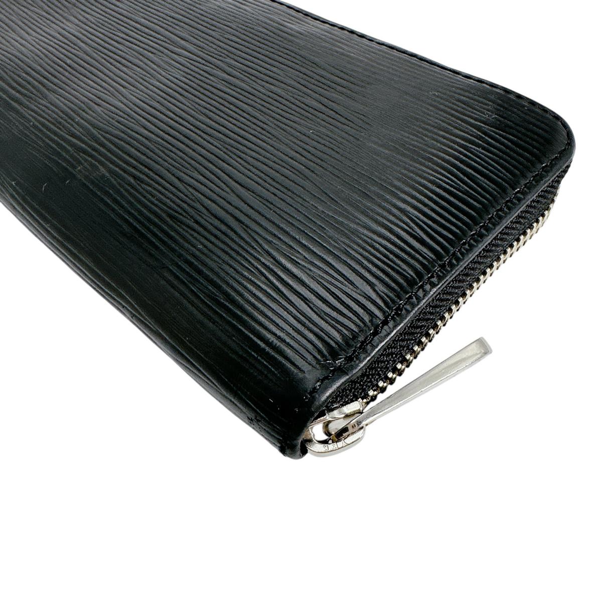 LOUIS VUITTON Long Wallet Purse M61857 Epi Leather Noir Epi Zippy wallet