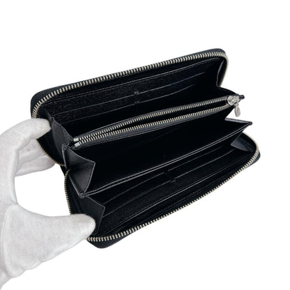 LOUIS VUITTON Long Wallet Purse M61857 Epi Leather Noir Epi Zippy wallet