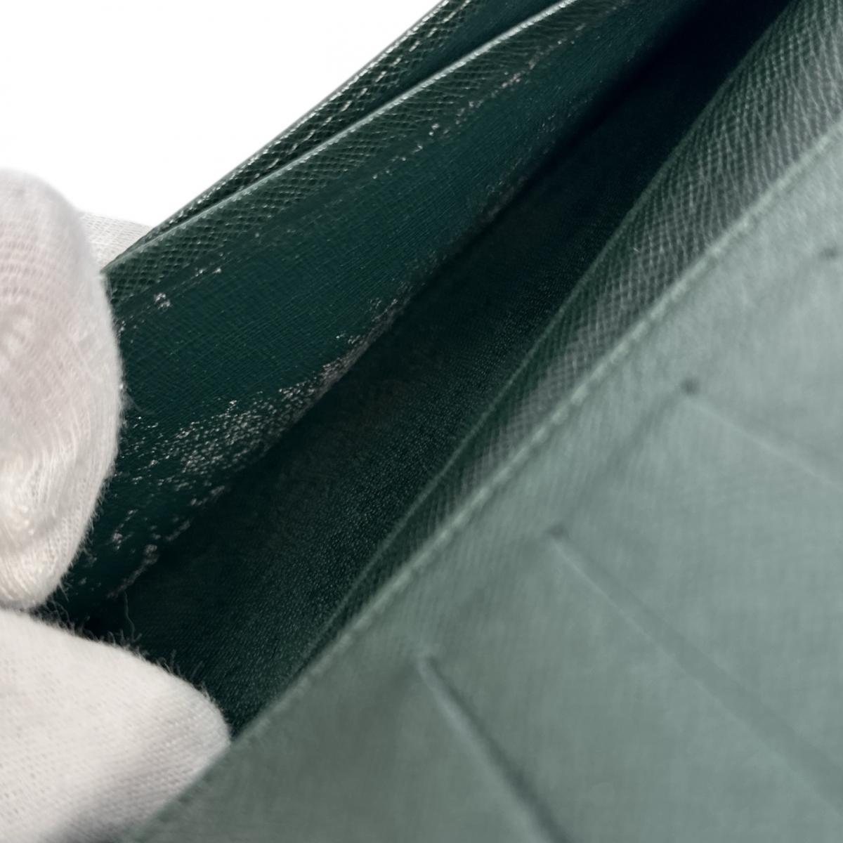 LOUIS VUITTON Long Wallet Purse M3039P Taiga green Taiga Port-Barre Cartes Crdit