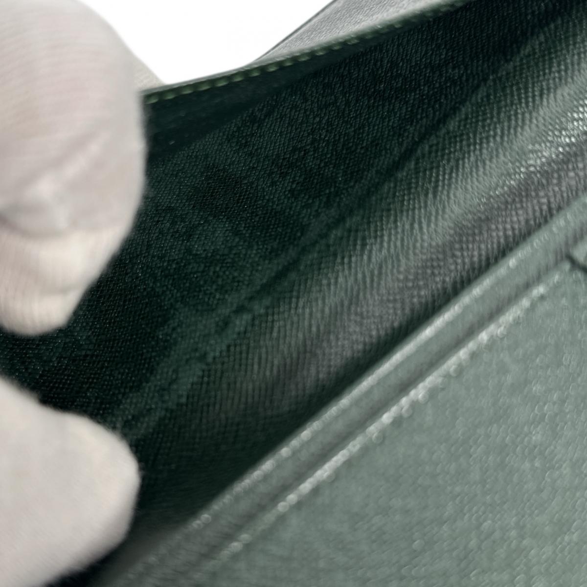 LOUIS VUITTON Long Wallet Purse M3039P Taiga green Taiga Port-Barre Cartes Crdit