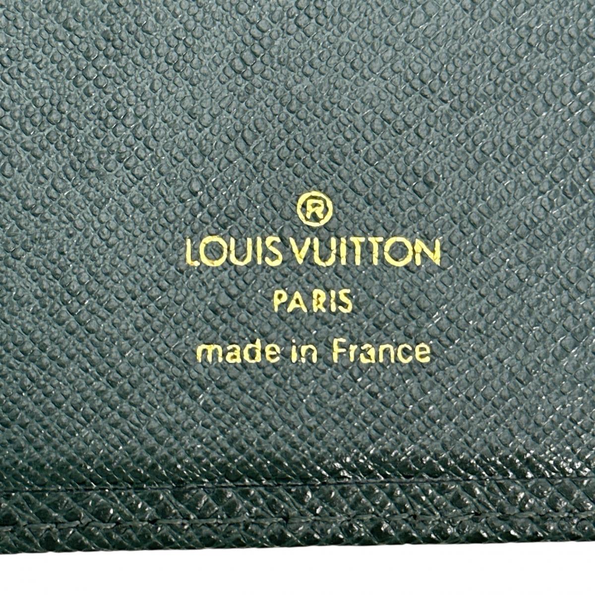 LOUIS VUITTON Long Wallet Purse M3039P Taiga green Taiga Port-Barre Cartes Crdit