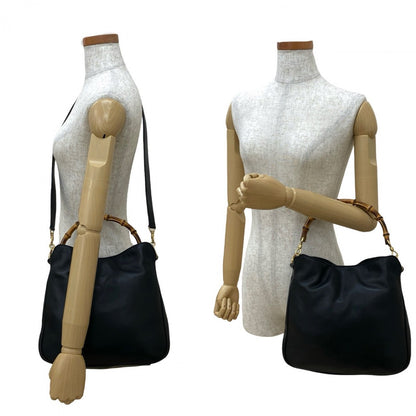 GUCCI Shoulder Bag leather black