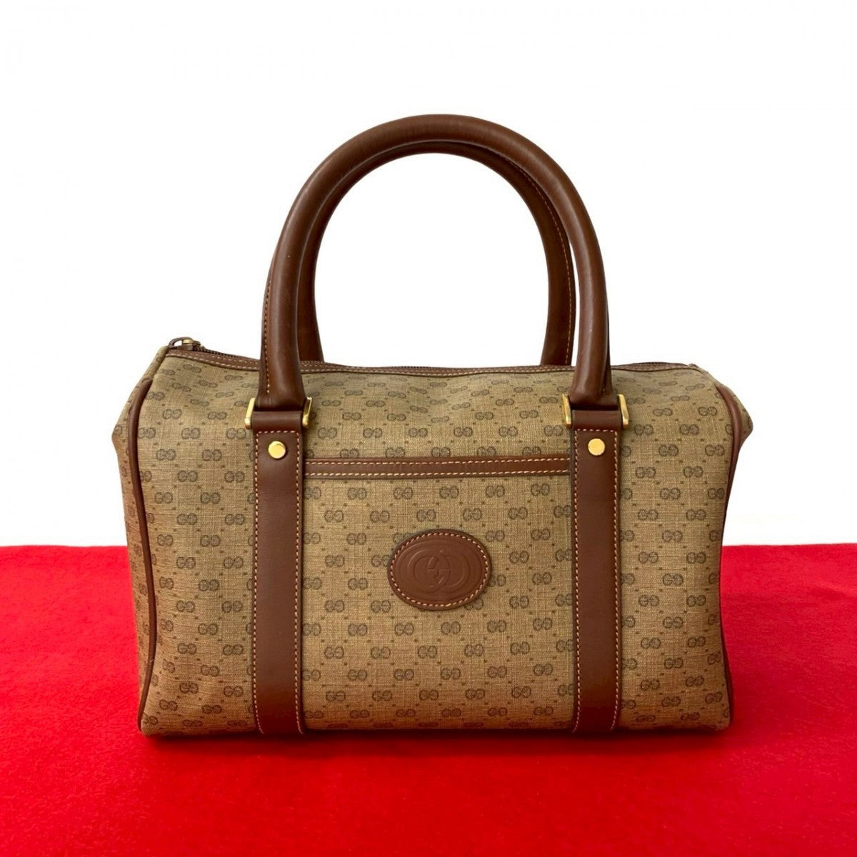 GUCCI Handbag leather Brown