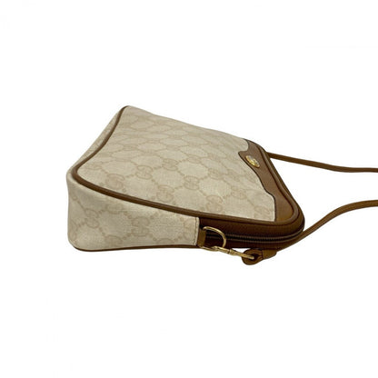 GUCCI Shoulder Bag leather white