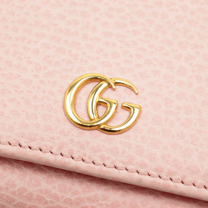 GUCCI Tri-fold wallet leather pink