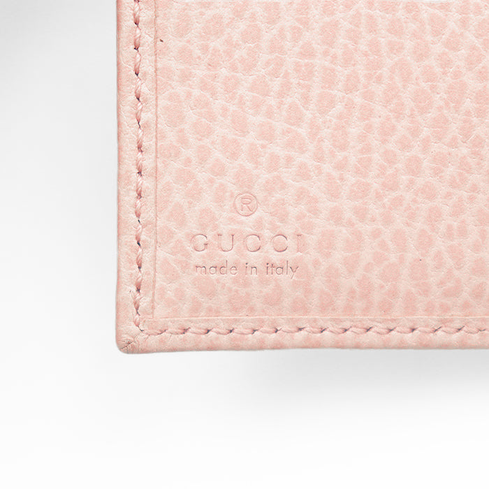 GUCCI Tri-fold wallet leather pink