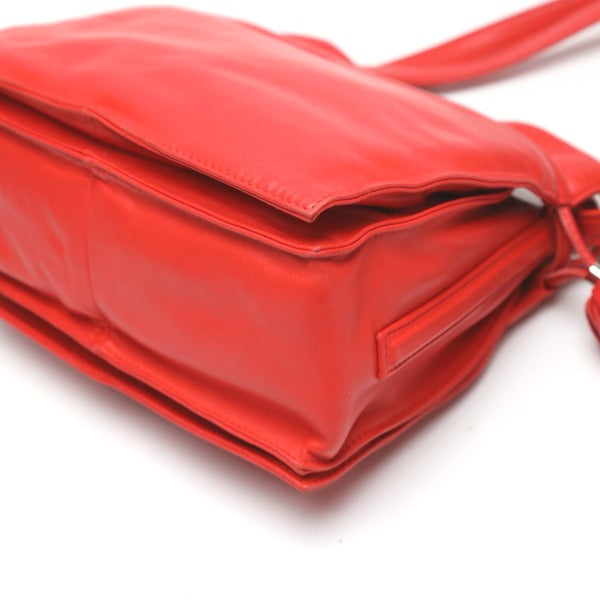 LOEWE Shoulder Bag 380 82 E17 leather Red 2WAY leather Tassel Women Used Authentic