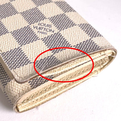 LOUIS VUITTON Bifold Wallet N61744 Damier Azur canvas, leather white Portefeuille Tresol Women(Unisex) Used Authentic