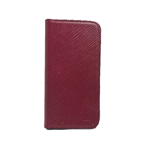 LOUIS VUITTON iPhone case M64468 Epi Leather wine-red Epi iPhone X / XS Folio