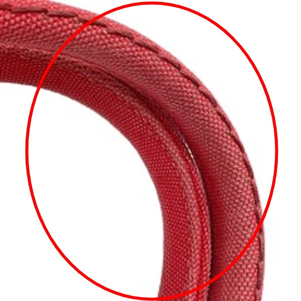 PRADA Tote Bag denim Red canvas Canapa