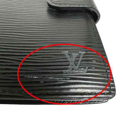 LOUIS VUITTON Notebook cover R20052 Epi Leather black Epi Agenda PM
