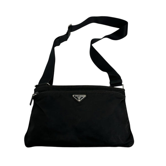 PRADA Shoulder Bag Nylon black Triangle logo