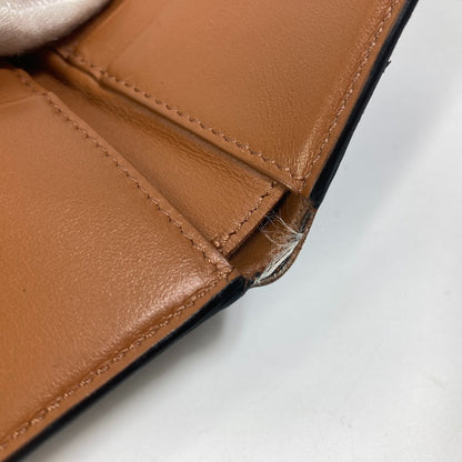 CELINE Folded wallet leather Brown Card Case triomphe wallet mens Used Authentic