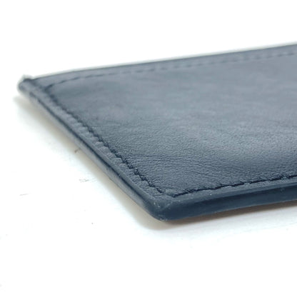 CELINE Card Case leather black Card holder logo mens Used Authentic