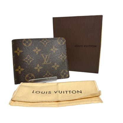 LOUIS VUITTON Bifold Wallet M60026 Monogram canvas Brown Bifold Wallet Monogram Portefeuille Florin unisex(Unisex) Used Authentic