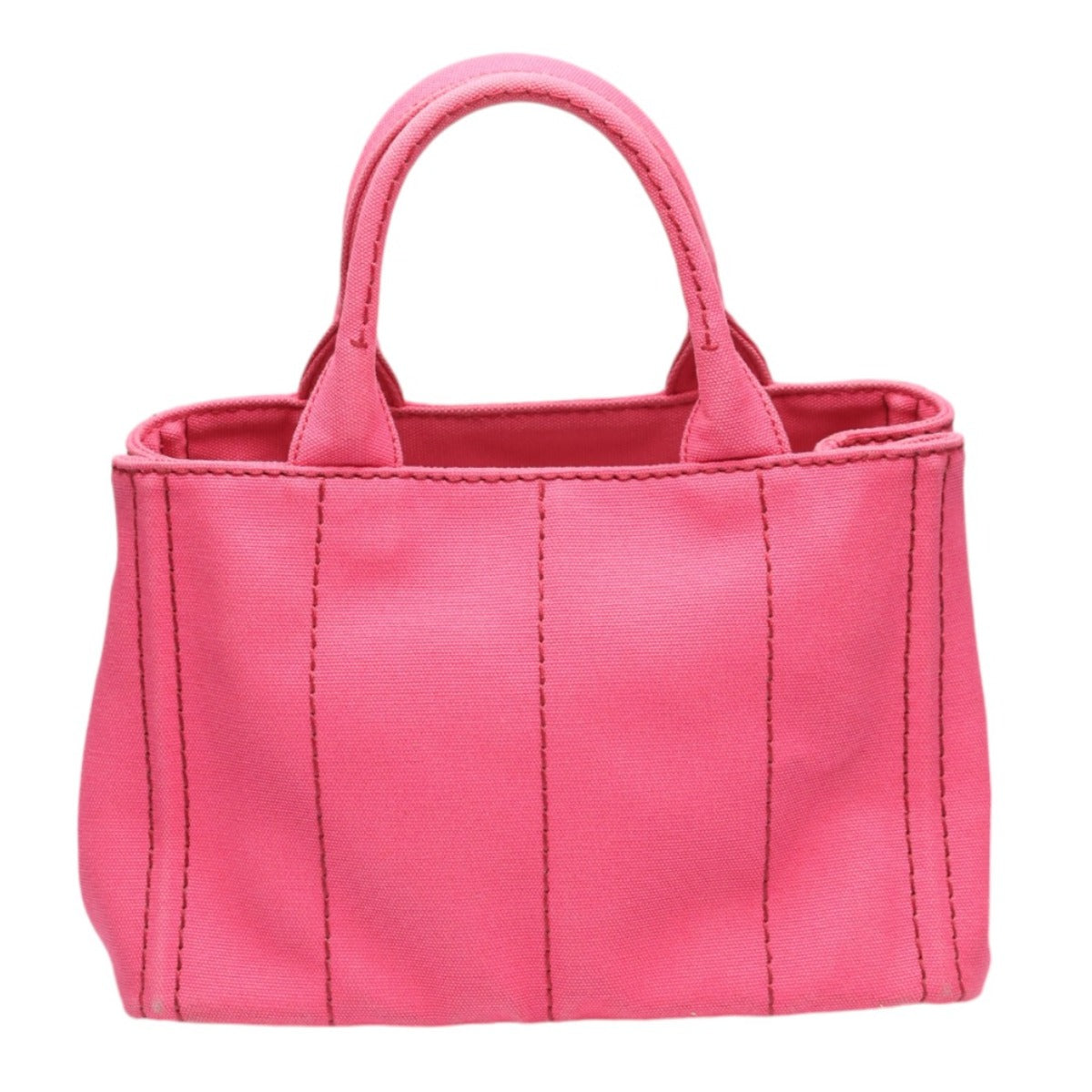 PRADA Tote Bag 1BG439 denim Fusha pink 2 way bag Canapa Women Used Authentic