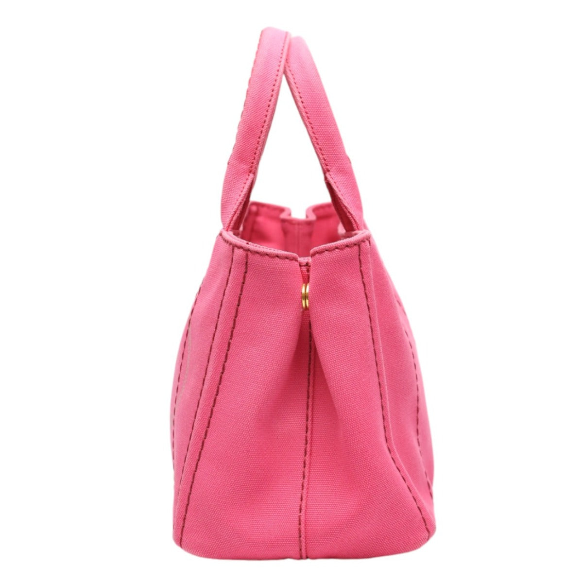 PRADA Tote Bag 1BG439 denim Fusha pink 2 way bag Canapa Women Used Authentic