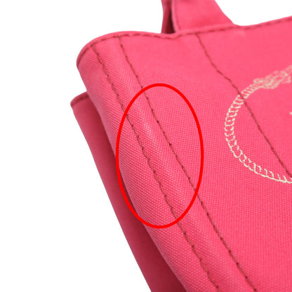PRADA Tote Bag B2439G Cotton denim pink Tote Bag canvas Canapa Women Used Authentic