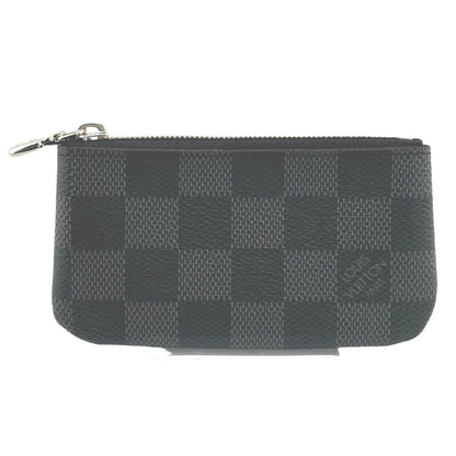 LOUIS VUITTON Key case Key holder  N60155 Damier Grafitto Canvas gray Graphite Pochette Cre