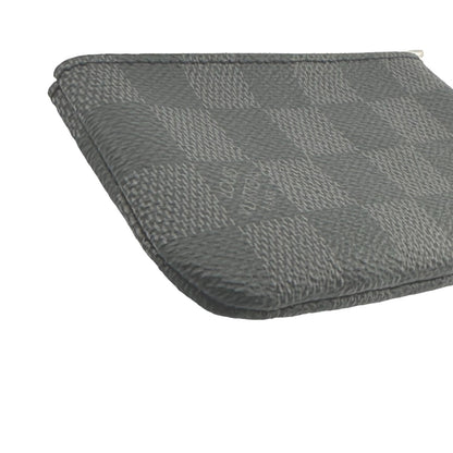 LOUIS VUITTON Key case Key holder  N60155 Damier Grafitto Canvas gray Graphite Pochette Cre