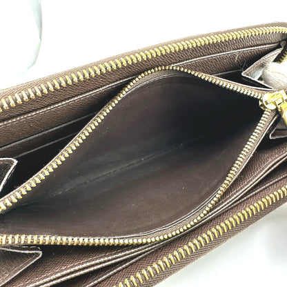 LOUIS VUITTON Long Wallet Purse N60015 Damier canvas Ebene Damier Zippy wallet