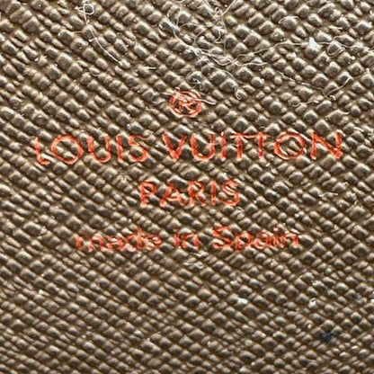 LOUIS VUITTON Long Wallet Purse N60015 Damier canvas Ebene Damier Zippy wallet