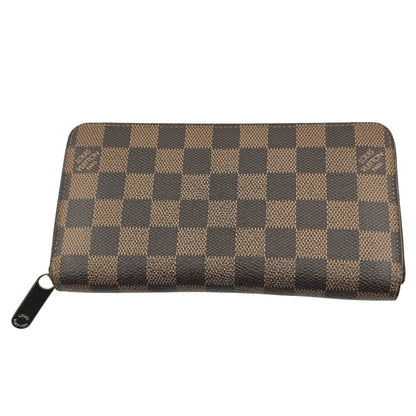LOUIS VUITTON Long Wallet Purse N60015 Damier canvas Ebene Damier Zippy wallet