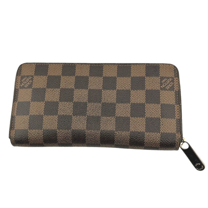 LOUIS VUITTON Long Wallet Purse N60015 Damier canvas Ebene Damier Zippy wallet
