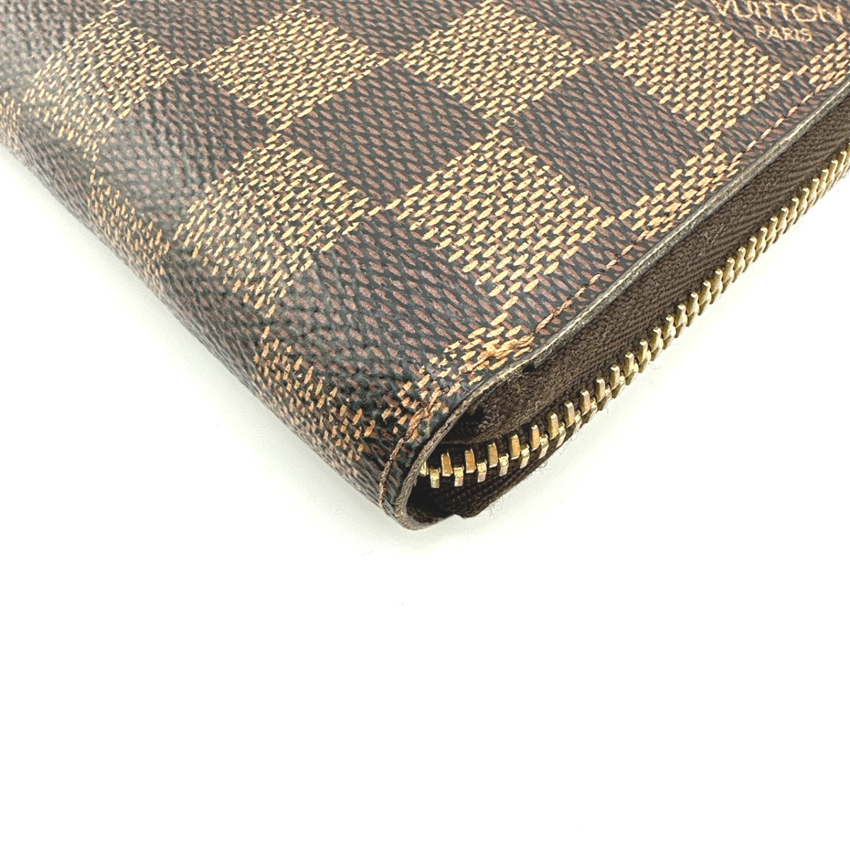 LOUIS VUITTON Long Wallet Purse N60015 Damier canvas Ebene Damier Zippy wallet