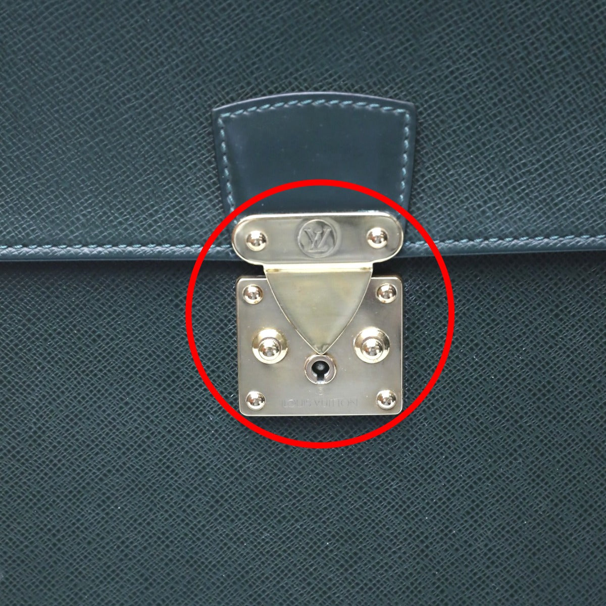 LOUIS VUITTON Business bag M30034 leather green Epithea Taiga Moskova