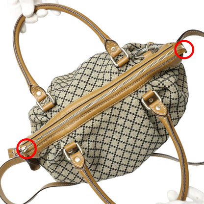 GUCCI Tote Bag 247902 canvas Beige x brown Diamante