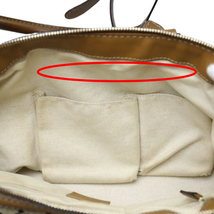 GUCCI Tote Bag 247902 canvas Beige x brown Diamante