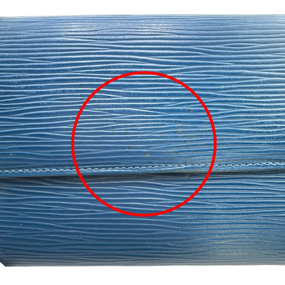 LOUIS VUITTON Long Wallet Purse M63385 Epi Leather Toledo Blue Epi Porte Tresor