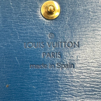 LOUIS VUITTON Long Wallet Purse M63385 Epi Leather Toledo Blue Epi Porte Tresor