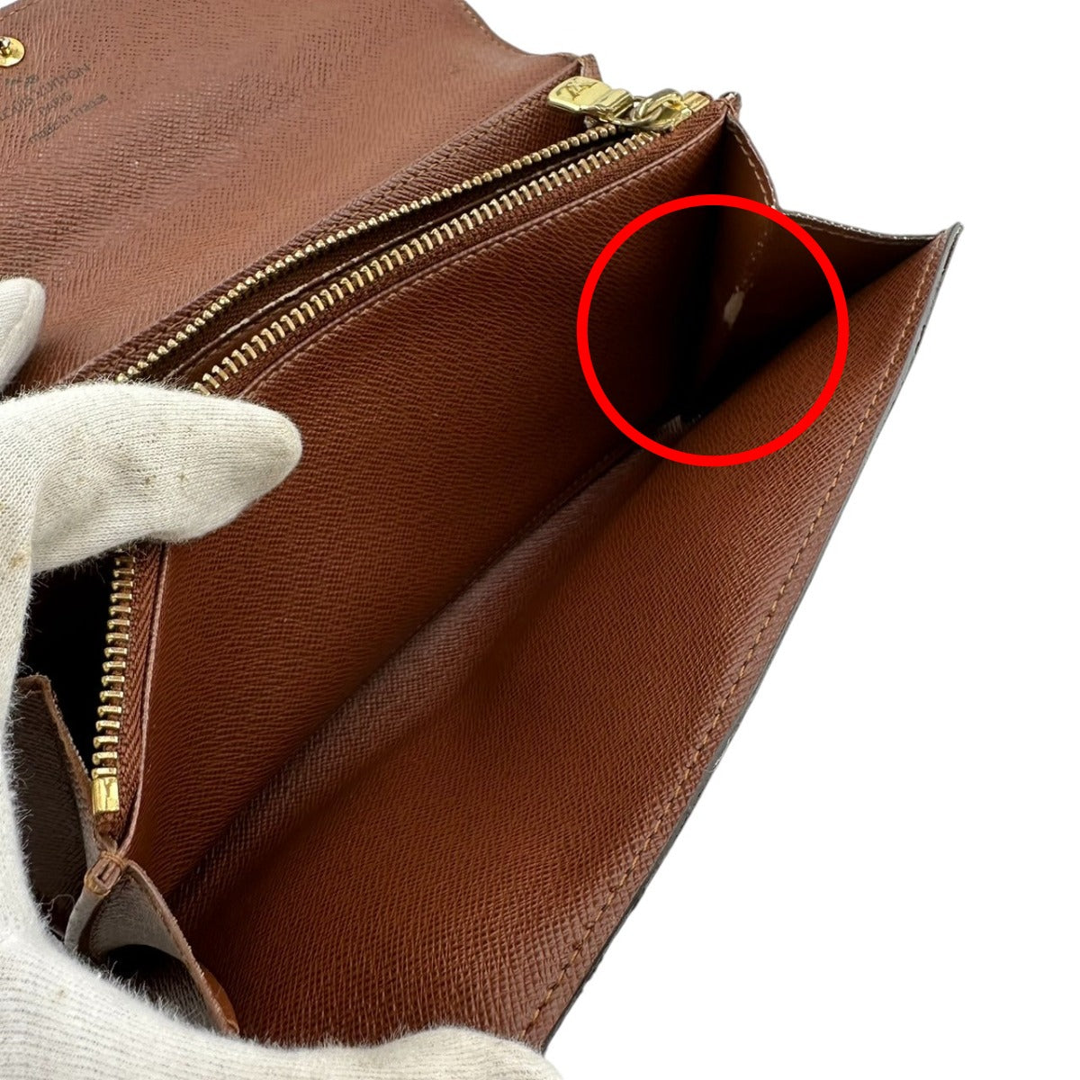 LOUIS VUITTON Long Wallet Purse M61734 Monogram canvas Brown Monogram Portefeuille Sara