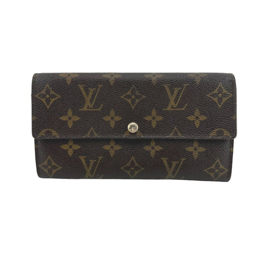 LOUIS VUITTON Long Wallet Purse M61734 Monogram canvas Brown Monogram Portefeuille Sara