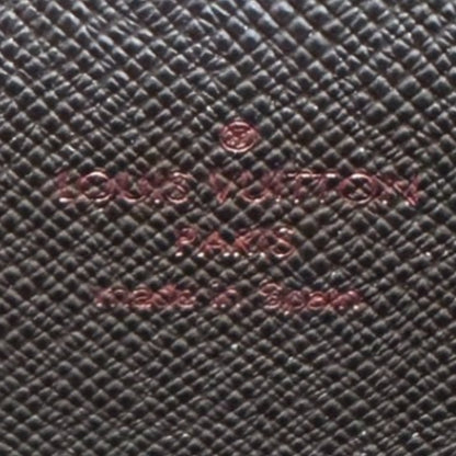 LOUIS VUITTON Long Wallet Purse N60015 Damier canvas, leather Brown Damier Zippy wallet old model