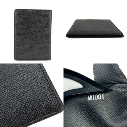 LOUIS VUITTON Card Case Taiga black