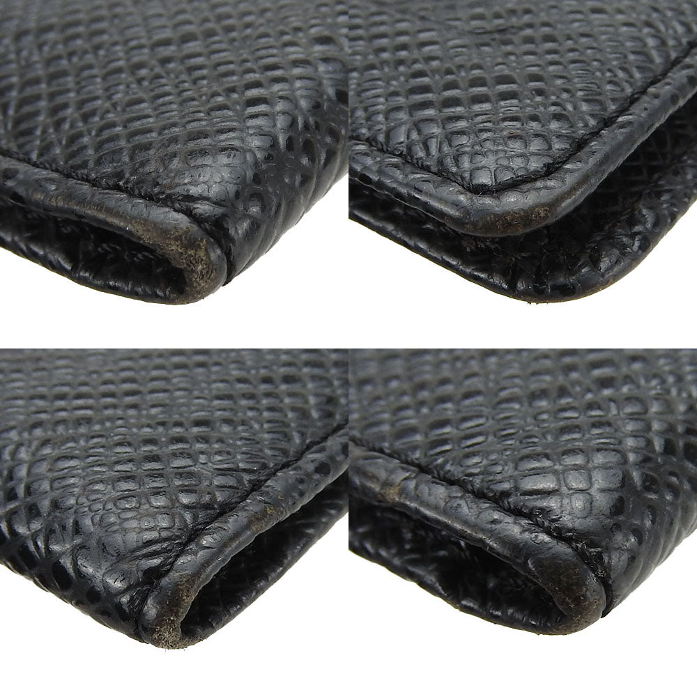 LOUIS VUITTON Card Case Taiga black