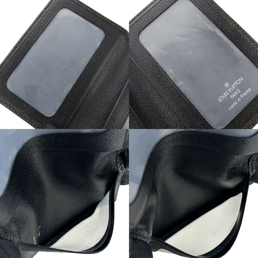 LOUIS VUITTON Card Case Taiga black