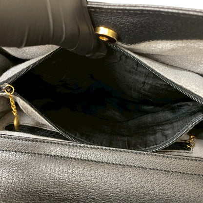 GUCCI Handbag leather black Bamboo