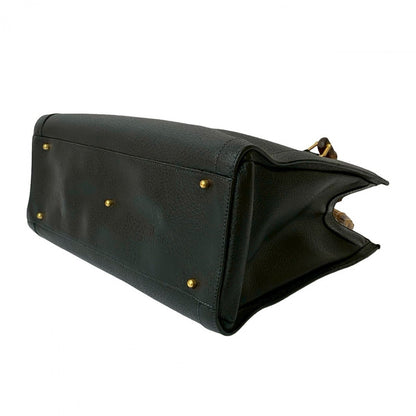 GUCCI Handbag leather black Bamboo