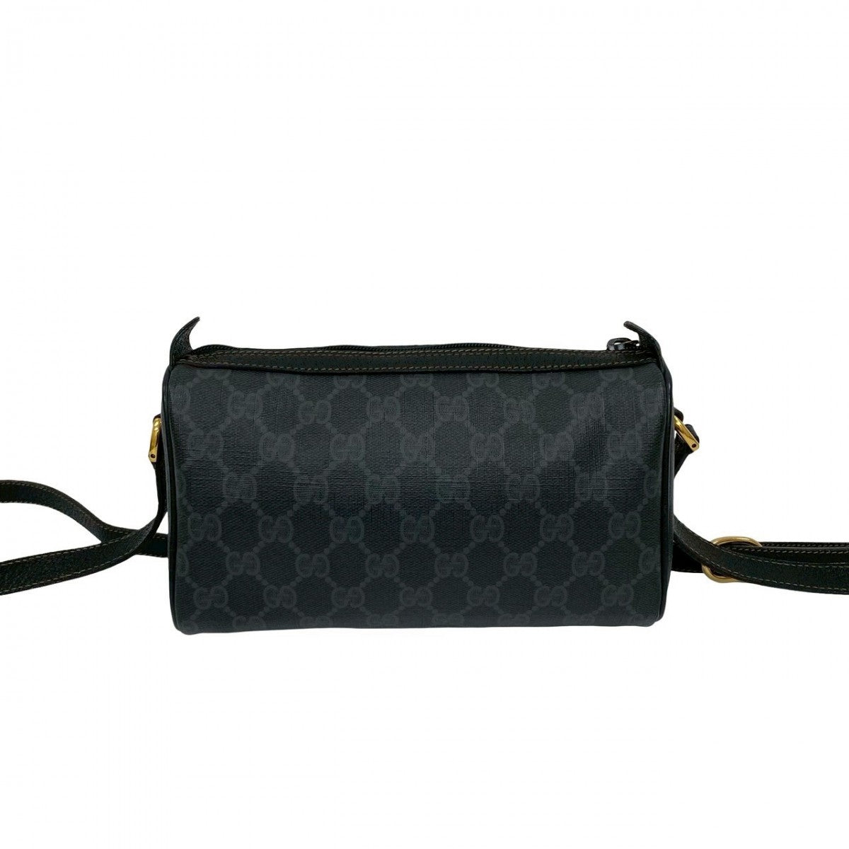 GUCCI Shoulder Bag leather black Sherry line