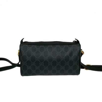 GUCCI Shoulder Bag leather black Sherry line