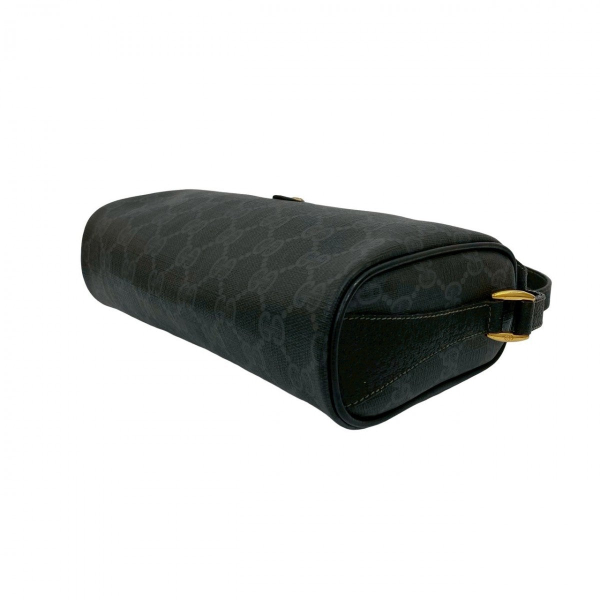 GUCCI Shoulder Bag leather black Sherry line