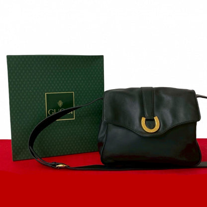 GUCCI Shoulder Bag leather black